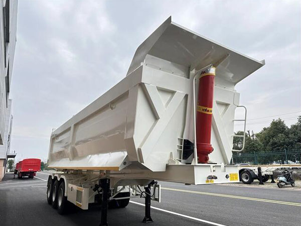 New design T700 steel 3 axles U type dump semi trailer