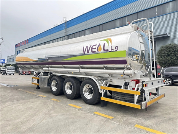 Mirror Aluminum fuel tank semi trailer-tanker semi trailer 32cbm 