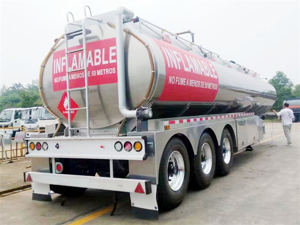 Mirror Aluminum fuel tank semi trailer-tanker semi trailer 45cbm 