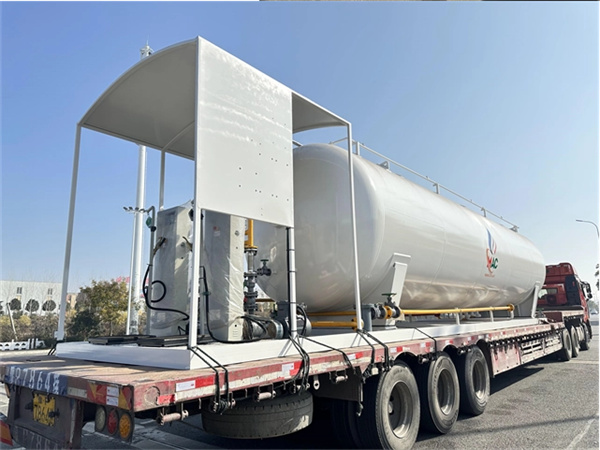 30cbm portable lpg gas filling station-lpg skid plant filling station 12tons