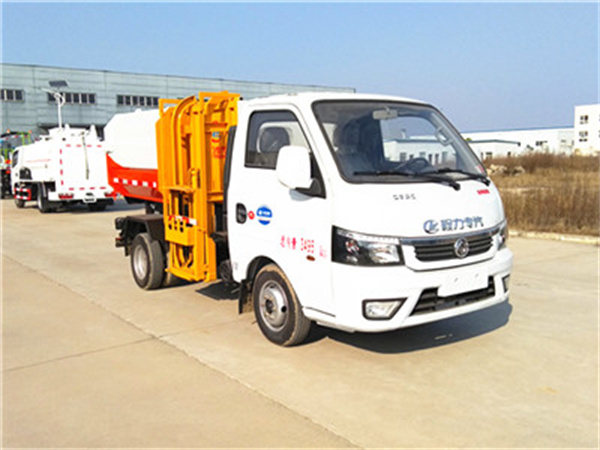 Dongfeng small garbage truck price-side loader garbage truck 3cbm
