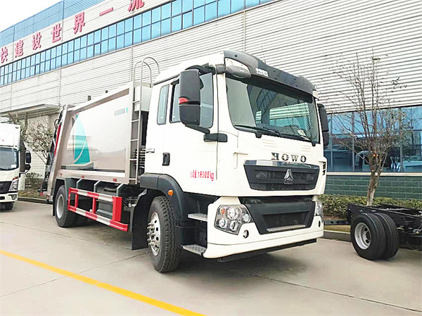 HOWO compression garbage truck-15 ton compactor garbage truck 