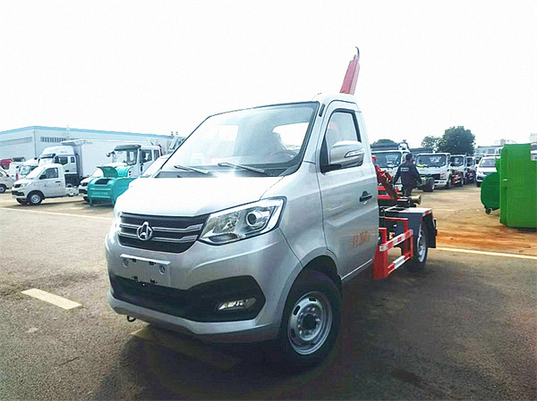Changan 4x2 small hook lift garbage truck-waste truck container garbage truck