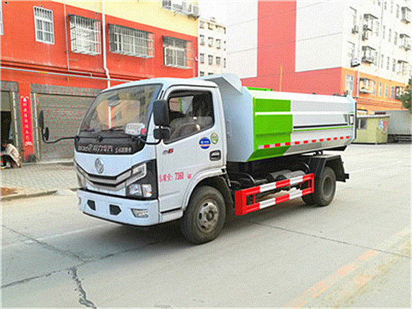 Dongfeng mini garbage truck self loading garbage truck 5 cbm