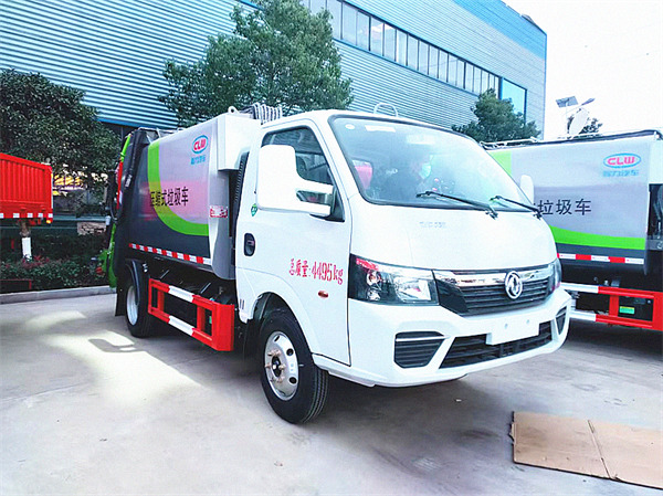 Dongfeng garbage truck small garbage mini truck 3t compactor garbage truck