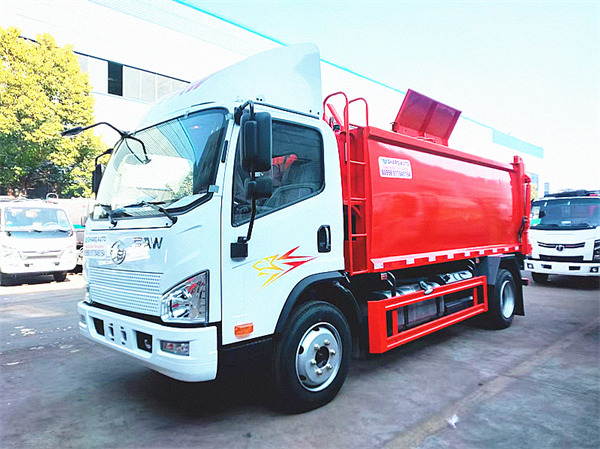 FAW 5 ton garbage truck four-wheel hanging bucket garbage truck