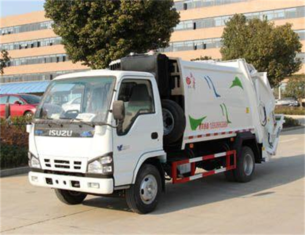 Isuzu 700p compactor garbage truck 6m3 small garbage truck sale