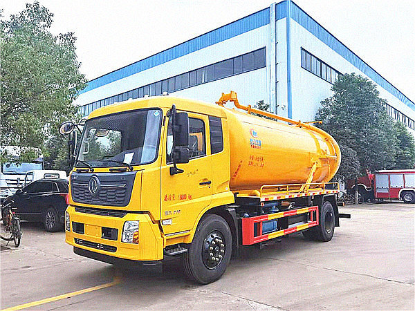Sewage suction trucks 10m3 6 wheelers 4x2 dongfeng vacuum sewer tanker suction truck cheap price